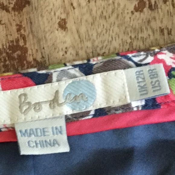 Boden Martha Dress 3/4 Sleeve Blue Bud Pattern - Sz 8R US, 12R UK - Picture 10 of 12